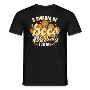Ein Bienenschwarm bedeutet für mich mehr Honig - Männer T-Shirt - Schwarz - Vorne - AI Model Male 178 light (178cm)