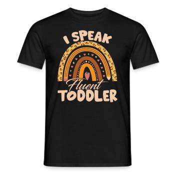 I Speak Fluent Toddler - Men's T-Shirt - black - Front - AI Model Male 178 light (178cm)
