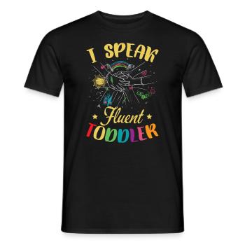 I Speak Fluent Toddler - Men's T-Shirt - black - Front - AI Model Male 178 light (178cm)