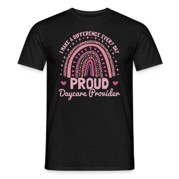 Stolze Kita-Erzieherin - Männer T-Shirt - Schwarz - Vorne - AI Model Male 178 light (178cm)