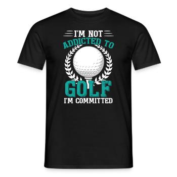 I'm Not Addicted To Golf - Men's T-Shirt - black - Front - AI Model Male 178 light (178cm)