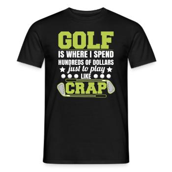 Golf Funny - Men's T-Shirt - black - Front - AI Model Male 178 light (178cm)