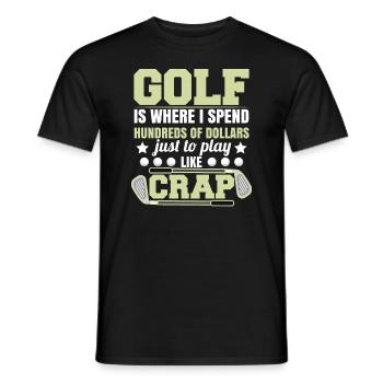 Blague de golf drôle - T-shirt homme - noir - Devant - AI Model Male 178 light (178cm)