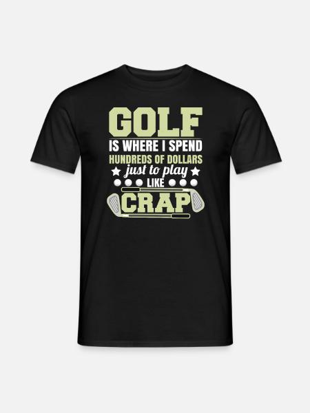 Golf Joke Funny - Men's T-Shirt - black