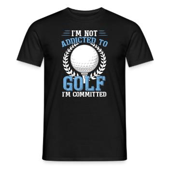 I'm Not Addicted To Golf - Men's T-Shirt - black - Front - AI Model Male 178 light (178cm)