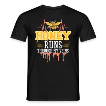 Honig fließt durch meine Adern - Männer T-Shirt - Schwarz - Vorne - AI Model Male 178 light (178cm)