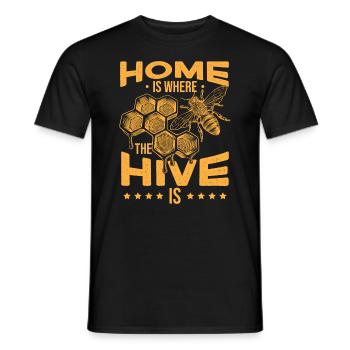 Zuhause ist, wo der Bienenstock ist - Männer T-Shirt - Schwarz - Vorne - AI Model Male 178 light (178cm)
