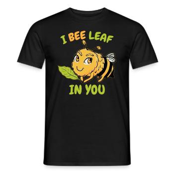 Ich Bienenblatt in dir - Männer T-Shirt - Schwarz - Vorne - AI Model Male 178 light (178cm)