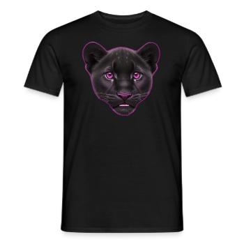 Pink Baby Panther | Baby Panther Head - Men's T-Shirt - black - Front - AI Model Male 178 light (178cm)