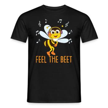 Music Bee Lover - Men's T-Shirt - black - Front - AI Model Male 178 light (178cm)