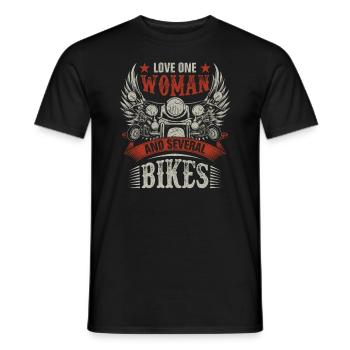 Biker Motorcycle Lover Bike Rider - Men's T-Shirt - black - Front - AI Model Male 178 light (178cm)