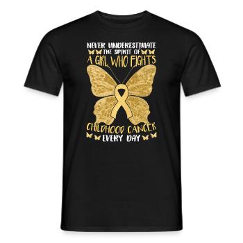 Kinder wegen Krebs im Kindesalter - Männer T-Shirt - Schwarz - Vorne - AI Model Male 178 light (178cm)