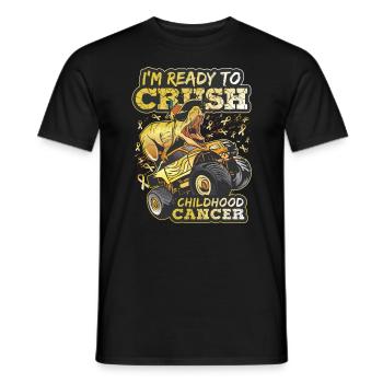 Kindheit Krebs Bewusstsein Dinosaurier Kinder Jungen - Männer T-Shirt - Schwarz - Vorne - AI Model Male 178 light (178cm)