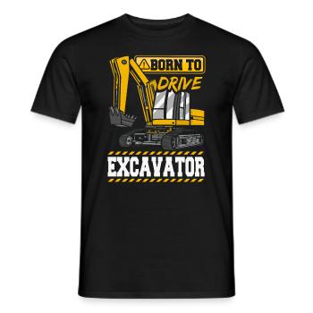 Bagger für Baufahrzeuge - Männer T-Shirt - Schwarz - Vorne - AI Model Male 178 light (178cm)