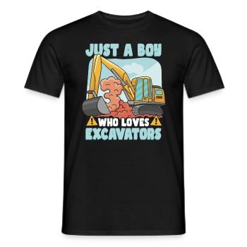 Baufahrzeug Kleinkind Bagger - Männer T-Shirt - Schwarz - Vorne - AI Model Male 178 light (178cm)