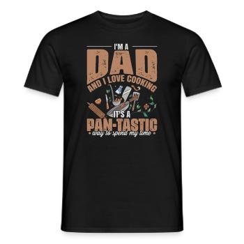 Kochender Papa-Witz - Männer T-Shirt - Schwarz - Vorne - AI Model Male 178 light (178cm)
