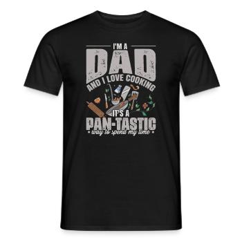 Ich bin Vater und ich liebe es zu kochen - Männer T-Shirt - Schwarz - Vorne - AI Model Male 178 light (178cm)
