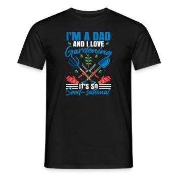 Ich bin ein Vater und ich liebe Gartenarbeit - Männer T-Shirt - Schwarz - Vorne - AI Model Male 178 light (178cm)