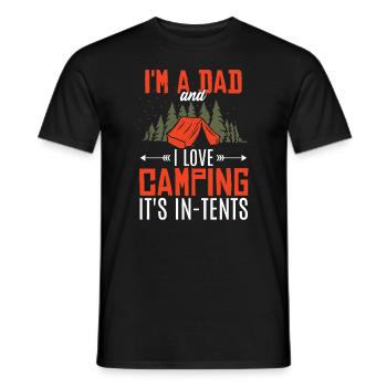 Ich bin Vater und ich liebe Camping - Männer T-Shirt - Schwarz - Vorne - AI Model Male 178 light (178cm)