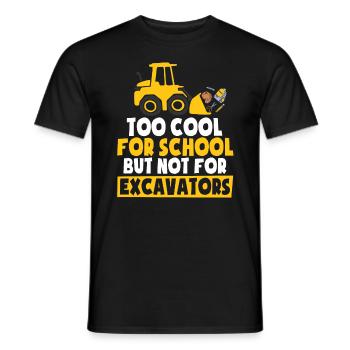 School Excavator Funny Toddler - Men's T-Shirt - black - Front - AI Model Male 178 light (178cm)