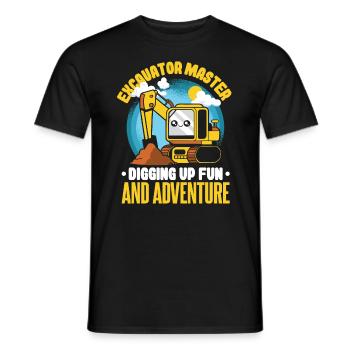 Bagger Master Kleinkind Baufahrzeug - Männer T-Shirt - Schwarz - Vorne - AI Model Male 178 light (178cm)