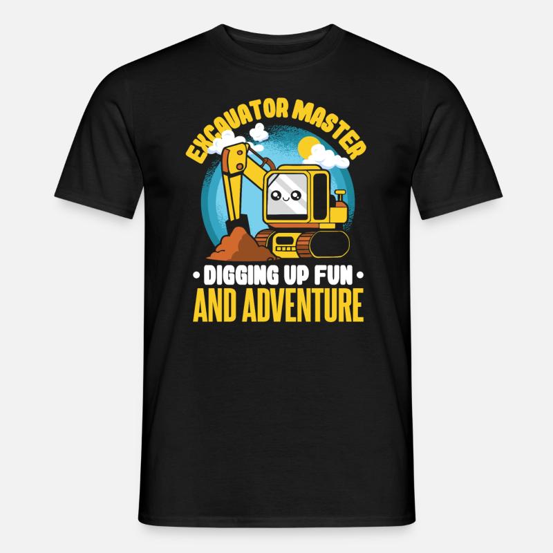 Bagger Master Kleinkind Baufahrzeug - Männer T-Shirt - Schwarz