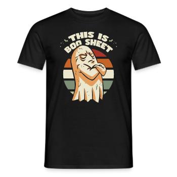 Halloween, das ist Boo Blatt - Männer T-Shirt - Schwarz - Vorne - AI Model Male 178 light (178cm)