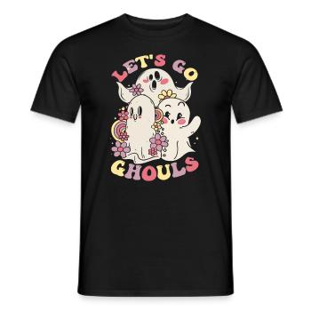 Halloween Ghost Lets Go Ghuls - Männer T-Shirt - Schwarz - Vorne - AI Model Male 178 light (178cm)