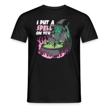Witch Halloween Costume I Put A Spell On You - Men's T-Shirt - black - Front - AI Model Male 178 light (178cm)