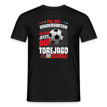Fußball Einschulung 1. Klasse - Männer T-Shirt - Schwarz - Vorne - AI Model Male 178 light (178cm)