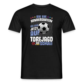Fußball Einschulung Jungen Geschenk - Männer T-Shirt - Schwarz - Vorne - AI Model Male 178 light (178cm)