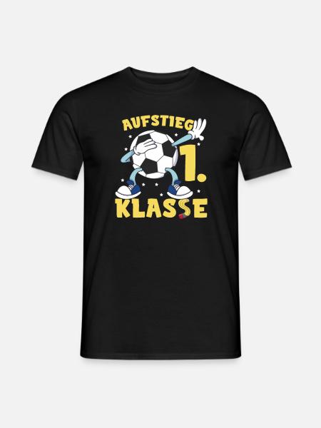Aufstieg 1. Klasse - Männer T-Shirt - Schwarz