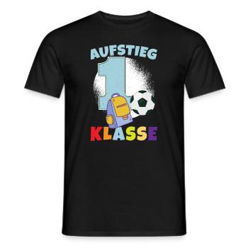 Schulranzen Schultüte Schulstart Schulkind 2023 - Männer T-Shirt - Schwarz - Vorne - AI Model Male 178 light (178cm)