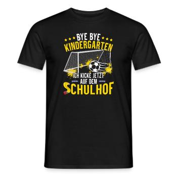 Lustiges Fußball Einschulung Geschenk Schultüte - Männer T-Shirt - Schwarz - Vorne - AI Model Male 178 light (178cm)