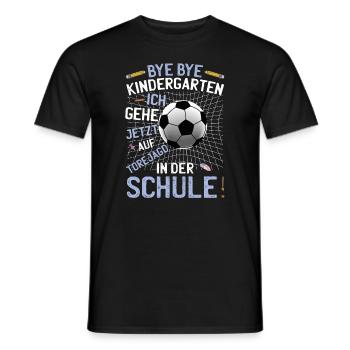 Fußball Schule Schulanfang - Männer T-Shirt - Schwarz - Vorne - AI Model Male 178 light (178cm)