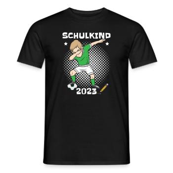 Fußball Schulkind 2023 Grundschule - Männer T-Shirt - Schwarz - Vorne - AI Model Male 178 light (178cm)