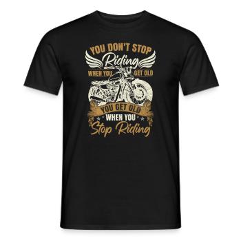 Vintage Biker Motorrad Motorrad Biker - Männer T-Shirt - Schwarz - Vorne - AI Model Male 178 light (178cm)