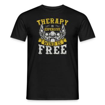 Citation de motard Moto drôle - T-shirt homme - noir - Devant - AI Model Male 178 light (178cm)