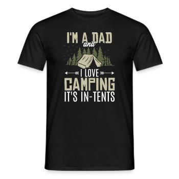 Ich bin Vater und ich liebe Camping - Männer T-Shirt - Schwarz - Vorne - AI Model Male 178 light (178cm)