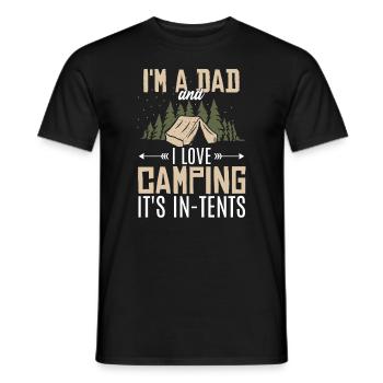 Je suis papa et j’adore le camping - T-shirt homme - noir - Devant - AI Model Male 178 light (178cm)