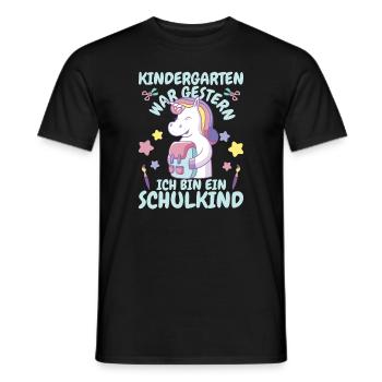 Schülerin Erstklässlerin Grundschule - Männer T-Shirt - Schwarz - Vorne - AI Model Male 178 light (178cm)