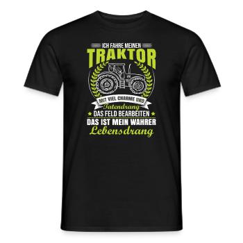 Traktorfahrer Sprüche Schlepper - Männer T-Shirt - Schwarz - Vorne - AI Model Male 178 light (178cm)