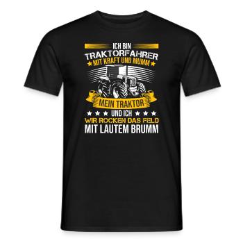 Ich Bin Ein Traktorfahrer - Männer T-Shirt - Schwarz - Vorne - AI Model Male 178 light (178cm)