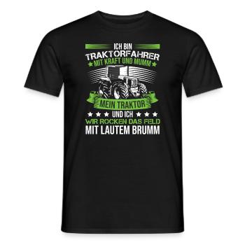 Ich bin Traktorfahrer - Männer T-Shirt - Schwarz - Vorne - AI Model Male 178 light (178cm)