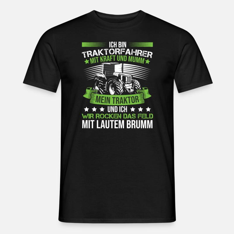 Ich bin Traktorfahrer - Männer T-Shirt - Schwarz