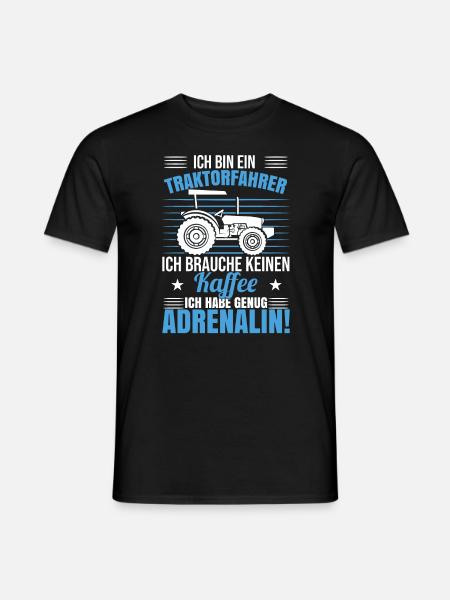 Traktor Lustig Trecker - Männer T-Shirt - Schwarz