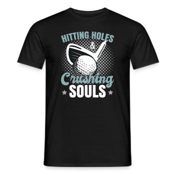 Funny Golfer Golfing Golf - Men's T-Shirt - black - Front - AI Model Male 178 light (178cm)