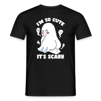 Ghost Halloween Ich bin so süß, dass es gruselig ist - Männer T-Shirt - Schwarz - Vorne - AI Model Male 178 light (178cm)