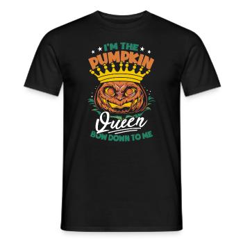 Je suis la reine de la citrouille Halloween - T-shirt homme - noir - Devant - AI Model Male 178 light (178cm)