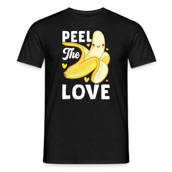 Peel The Love Banana Fruit - Men's T-Shirt - black - Front - AI Model Male 178 light (178cm)
